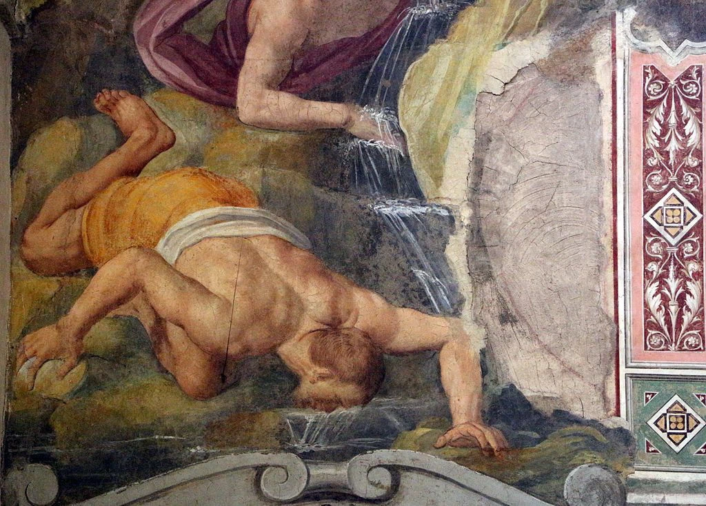 87-Le storie di Mosé. La caduta della manna - Refettorio di Santa Maria Novella, Firenze - dettaglio
